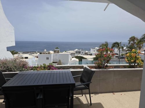 Suite B8 dining balcony view
